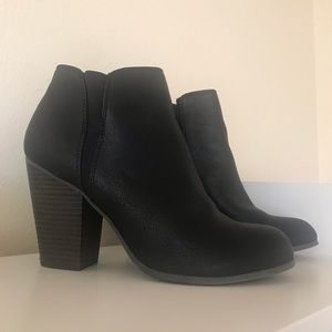 Black booties size 8